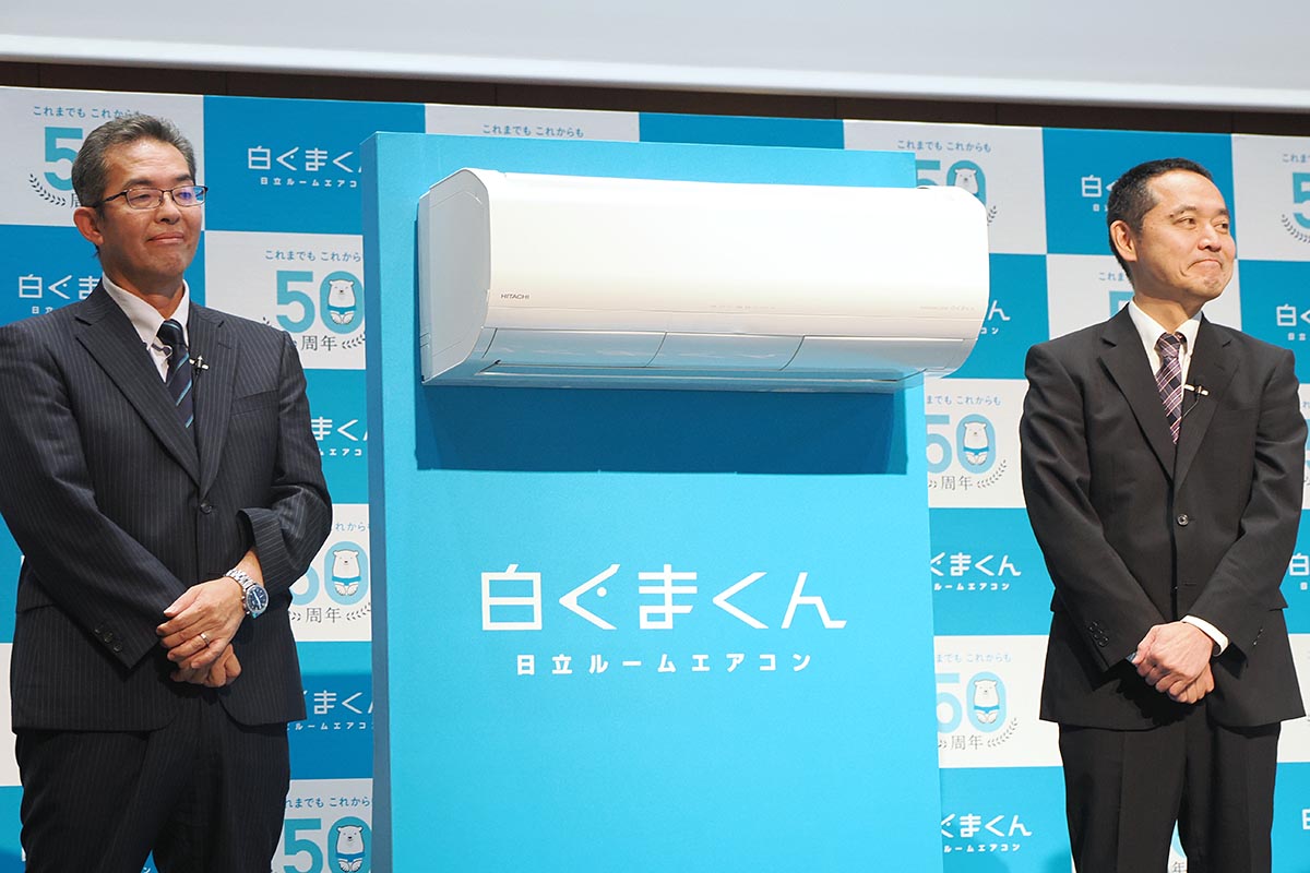 ボッシュホームコンフォートジャパンの鷹取聡 家庭用事業本部長(左)と、神野憲之 家庭用商品企画部長(右)