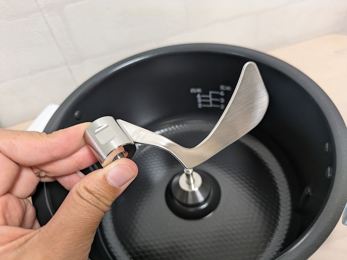 食材を自動でかき混ぜる「かきませパドル」