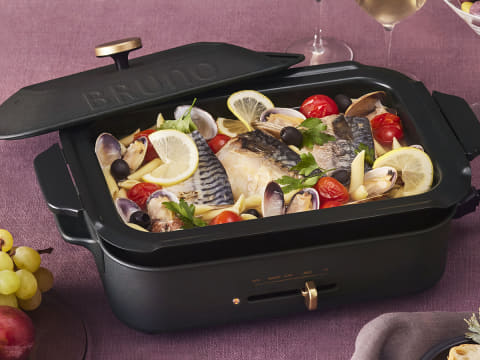 BRUNO ホットプレート ブラック BRUNOコンパクトホットプレート 鋳物みたいなブラック - 家電 Watch