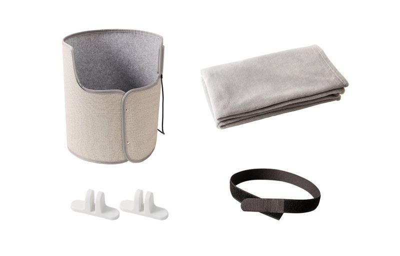 毛布を付属する