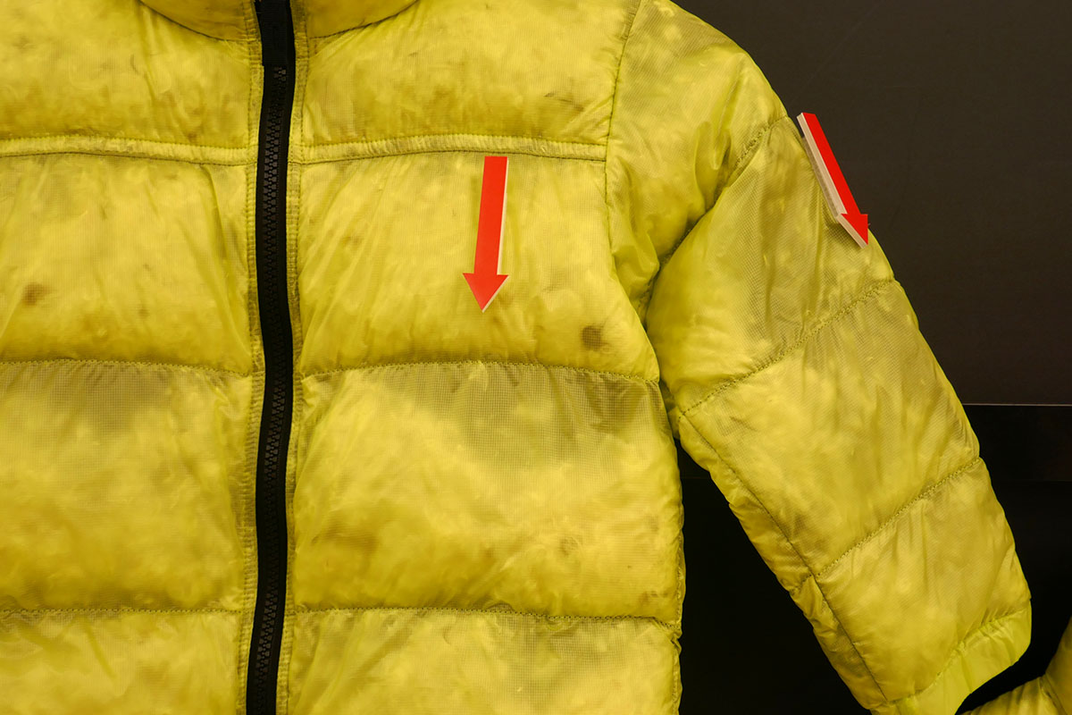 ダウンジャケットコースを利用せずに洗うと、中わたが片寄ってスカスカになる部分が生じてしまう