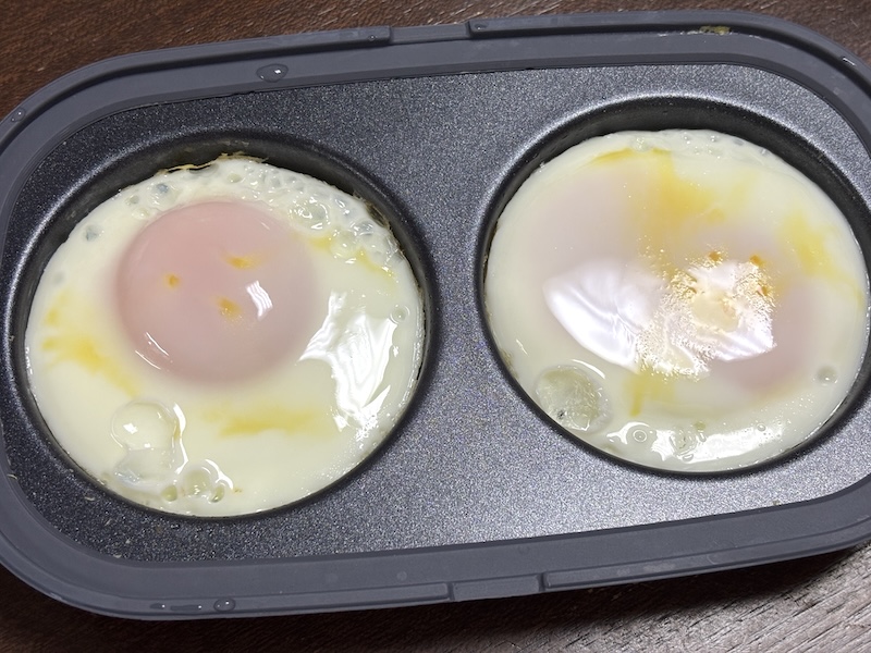 白身が広がらず、まん丸な目玉焼きが完成する