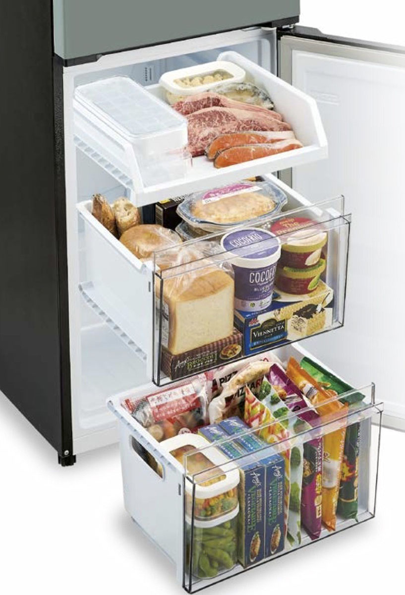 見やすく整理しやすい3段引き出し形状