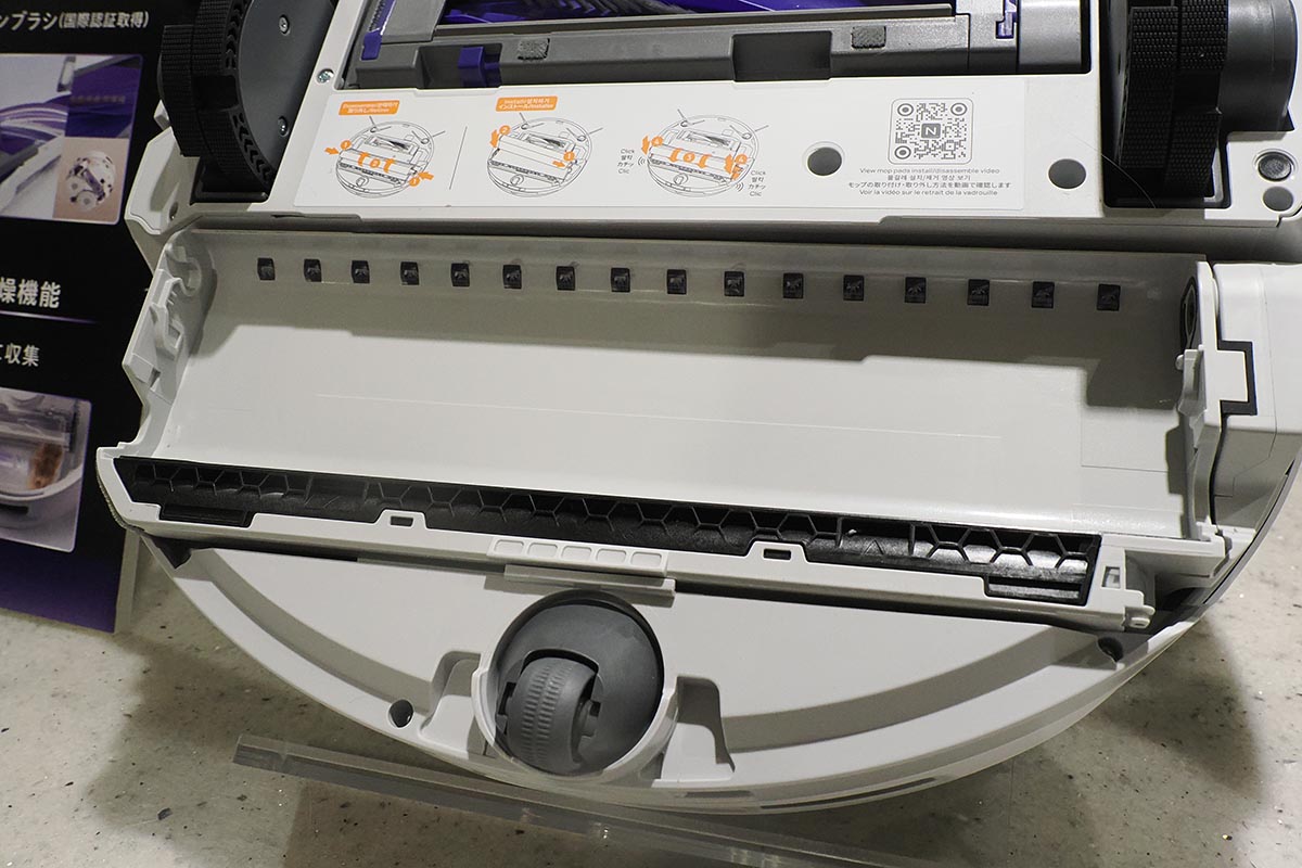 16個のノズルから給水してモップを清潔に保つ