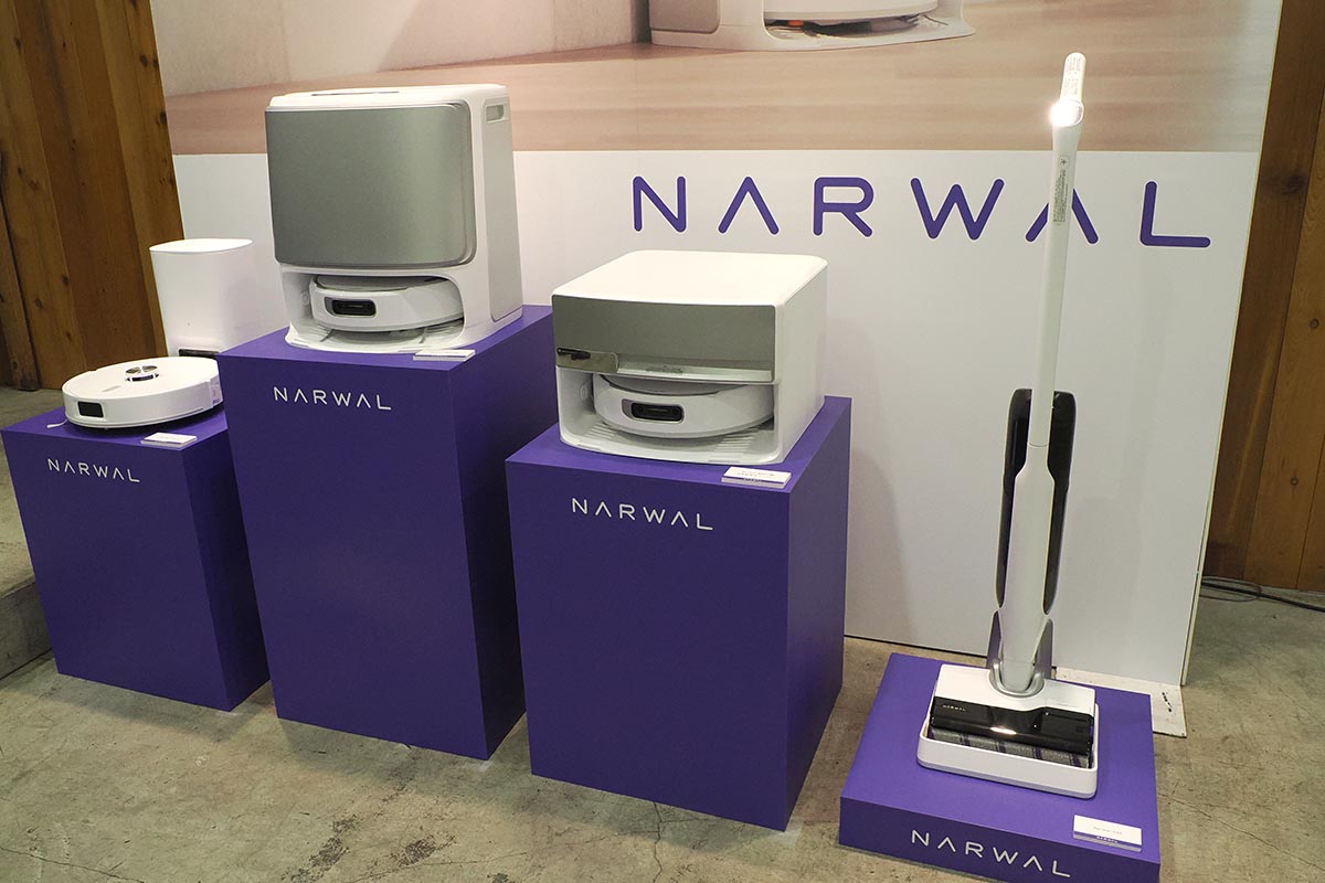 グローバル製品を含めたラインナップ。ロボット掃除機や、水拭きスティック掃除機を展開