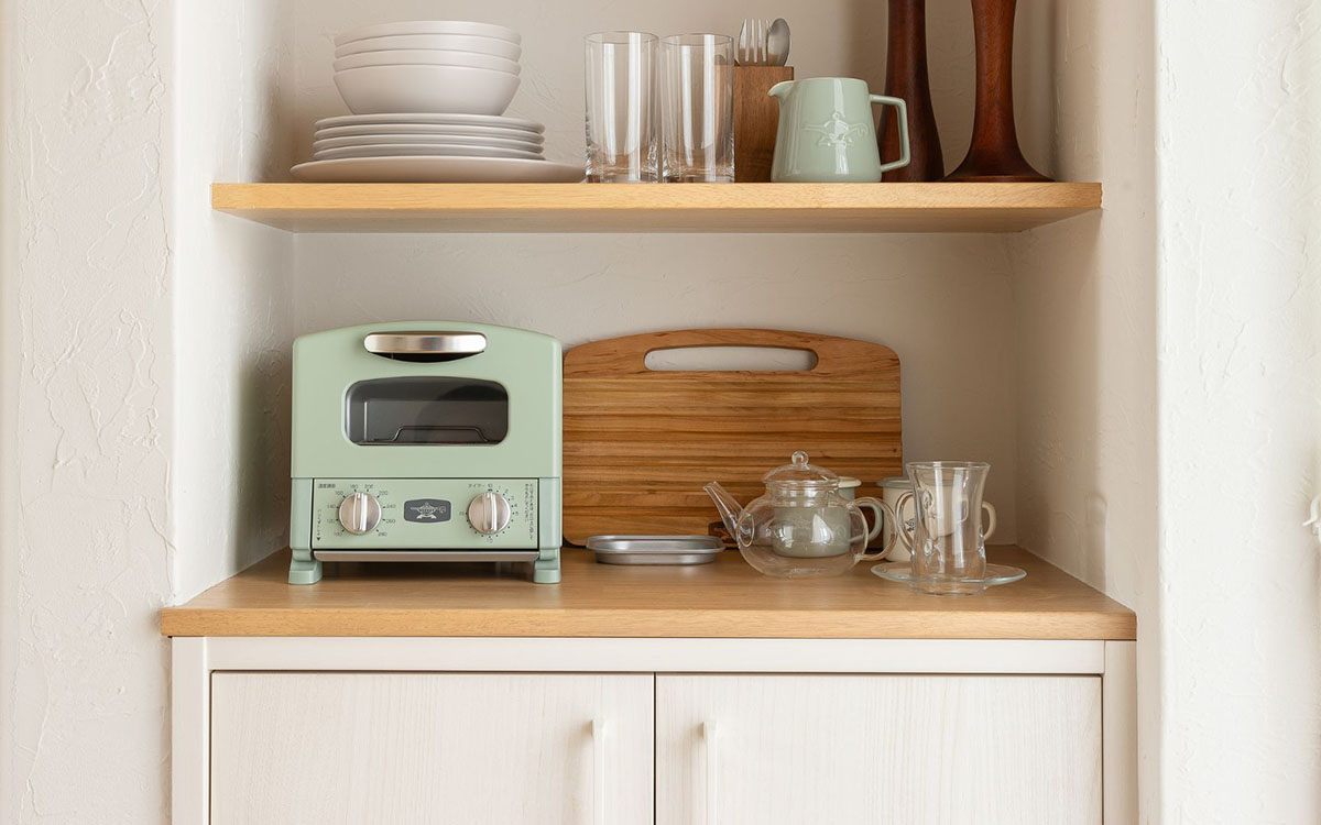 コンパクトなキッチンにも置きやすい