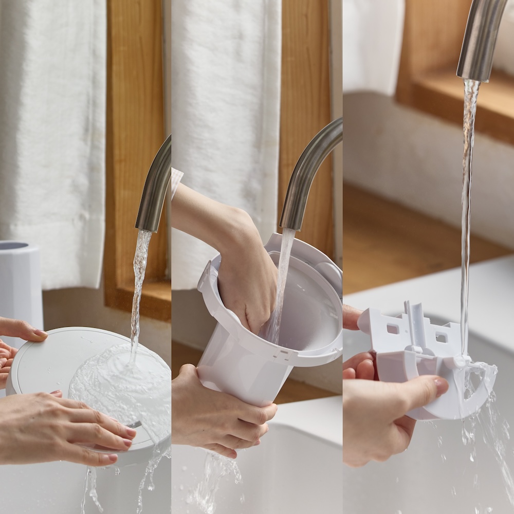 水洗いしやすいパーツ形状