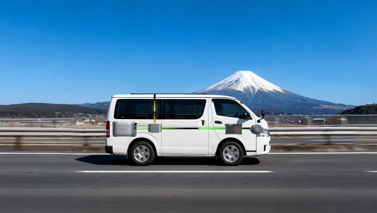 車での移動中にポータブル電源を効率良く充電可能