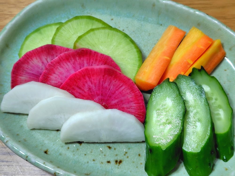 独特の酸味と塩味のある、おいしいぬか漬けに仕上がった