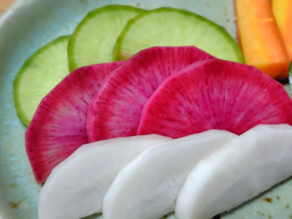 ぬか漬けは野菜の色を生かせる