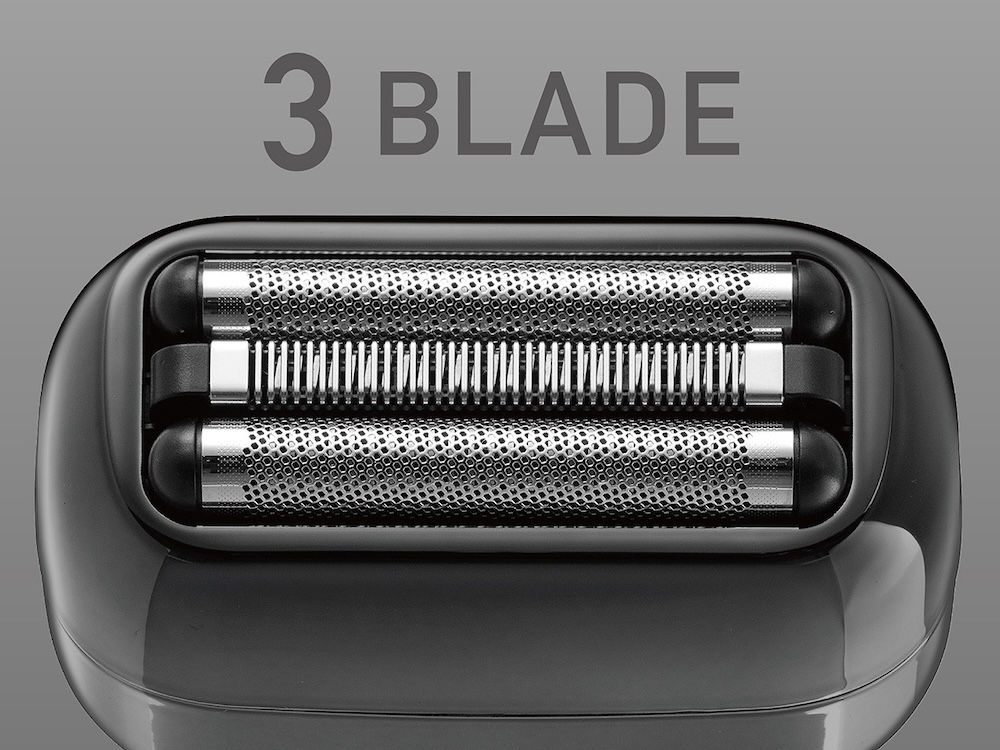 往復式の3枚刃を採用