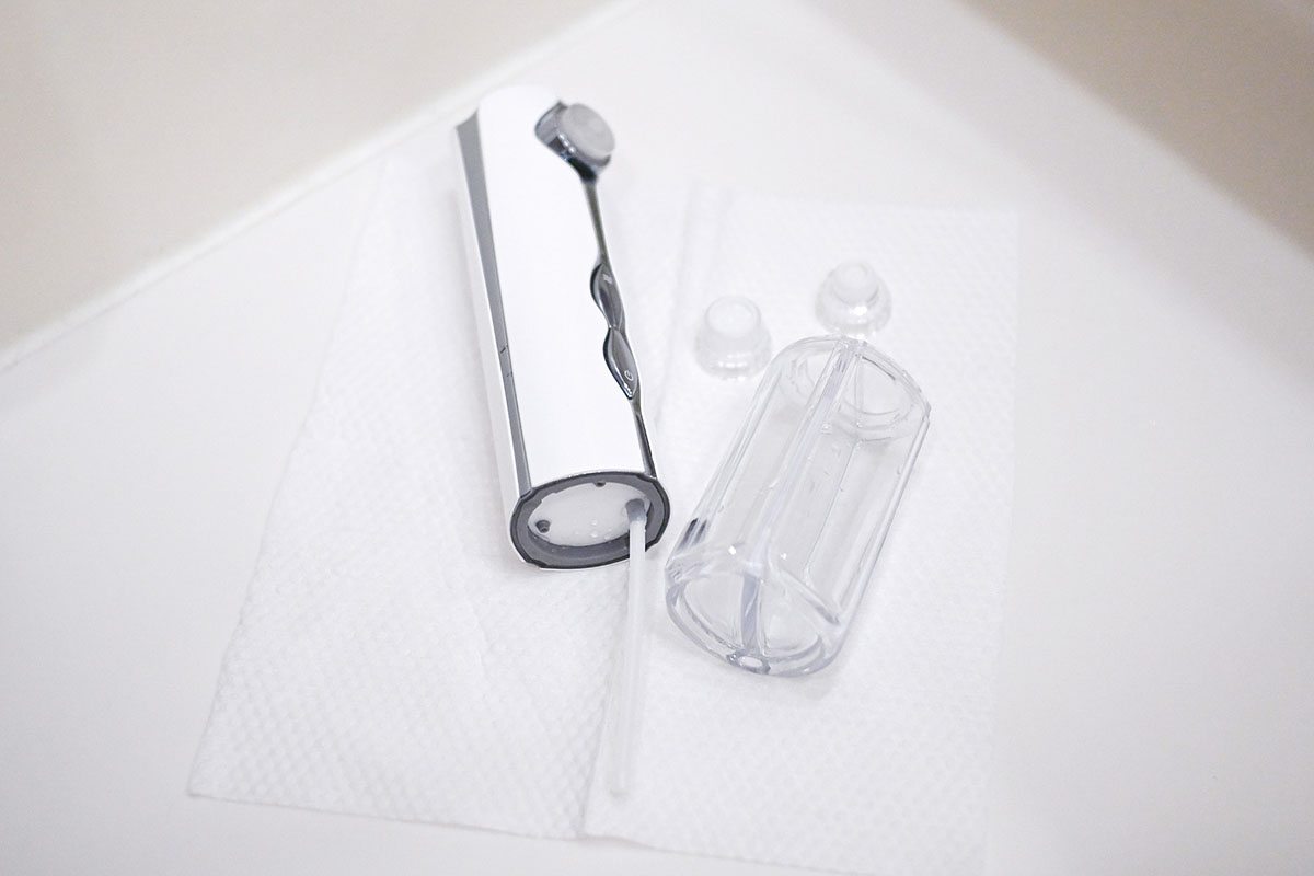 洗い終えたパーツは、風通しの良いところで乾燥させます