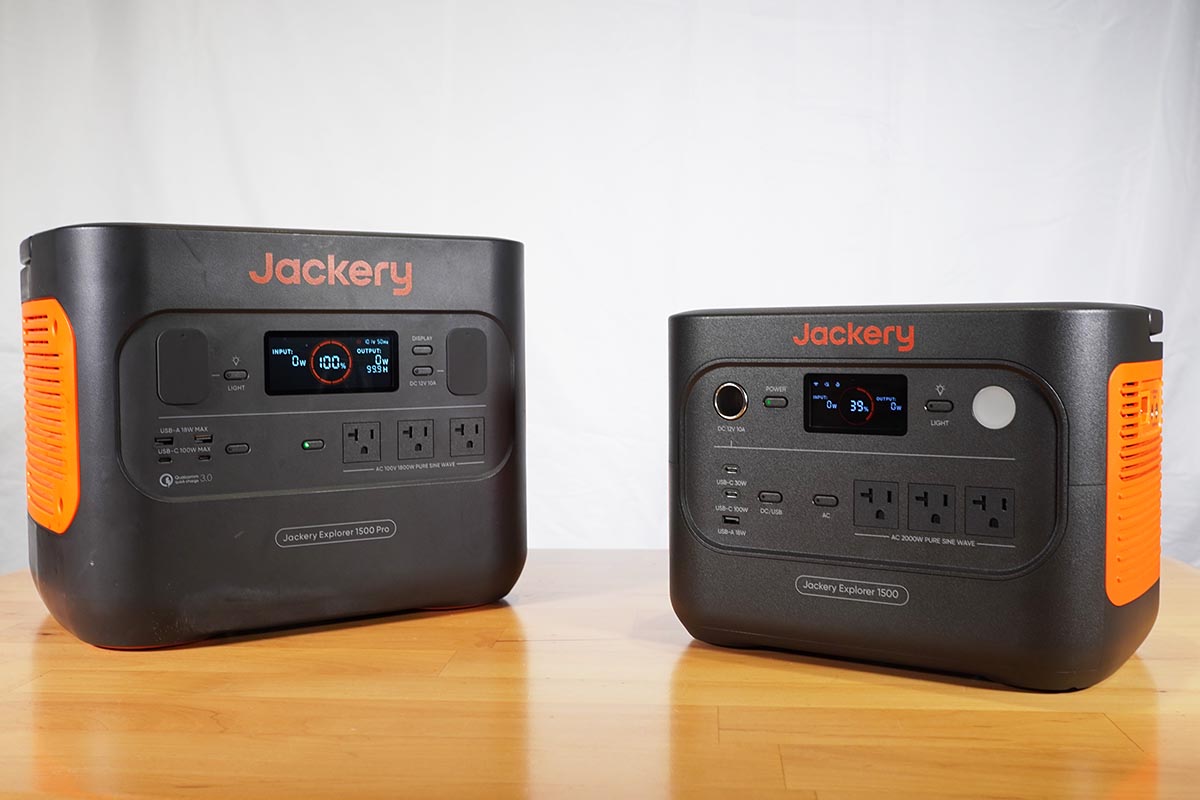 左が「Jackery 1500 Pro」、右が新モデルの「Jackery 1500 New」