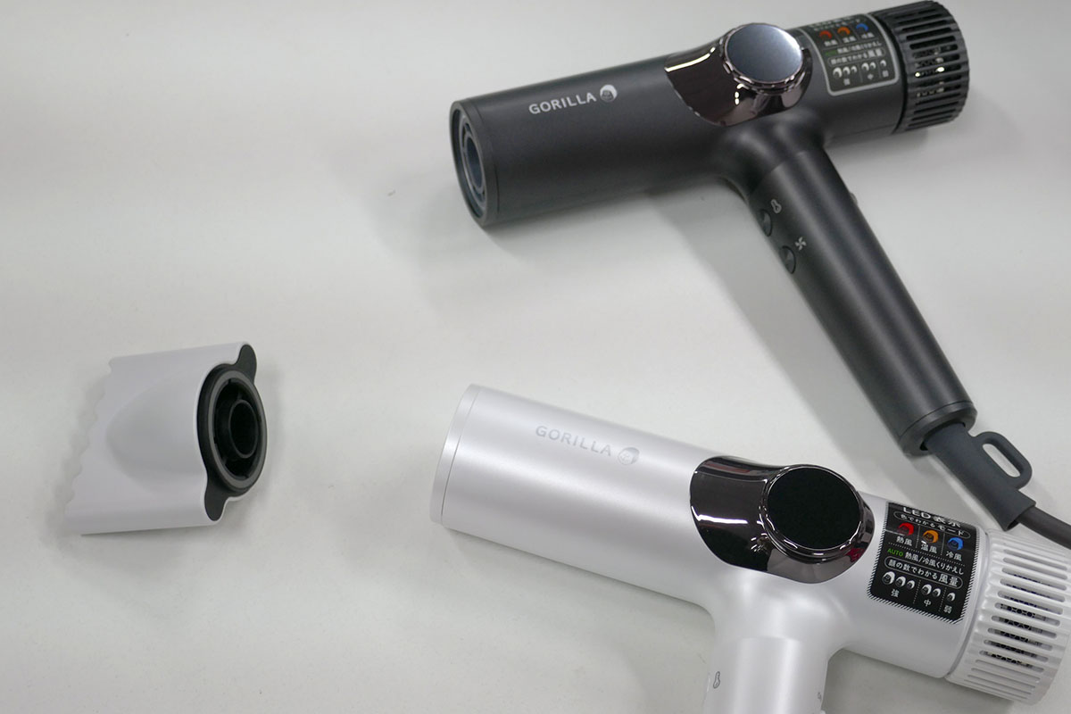 着脱が用意なマグネット式ノズルが付属