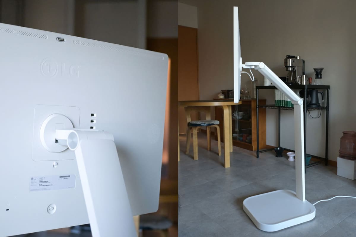 ニュートラルな白はどんな部屋にも合いそう。台座もしっかり安定感があって◎