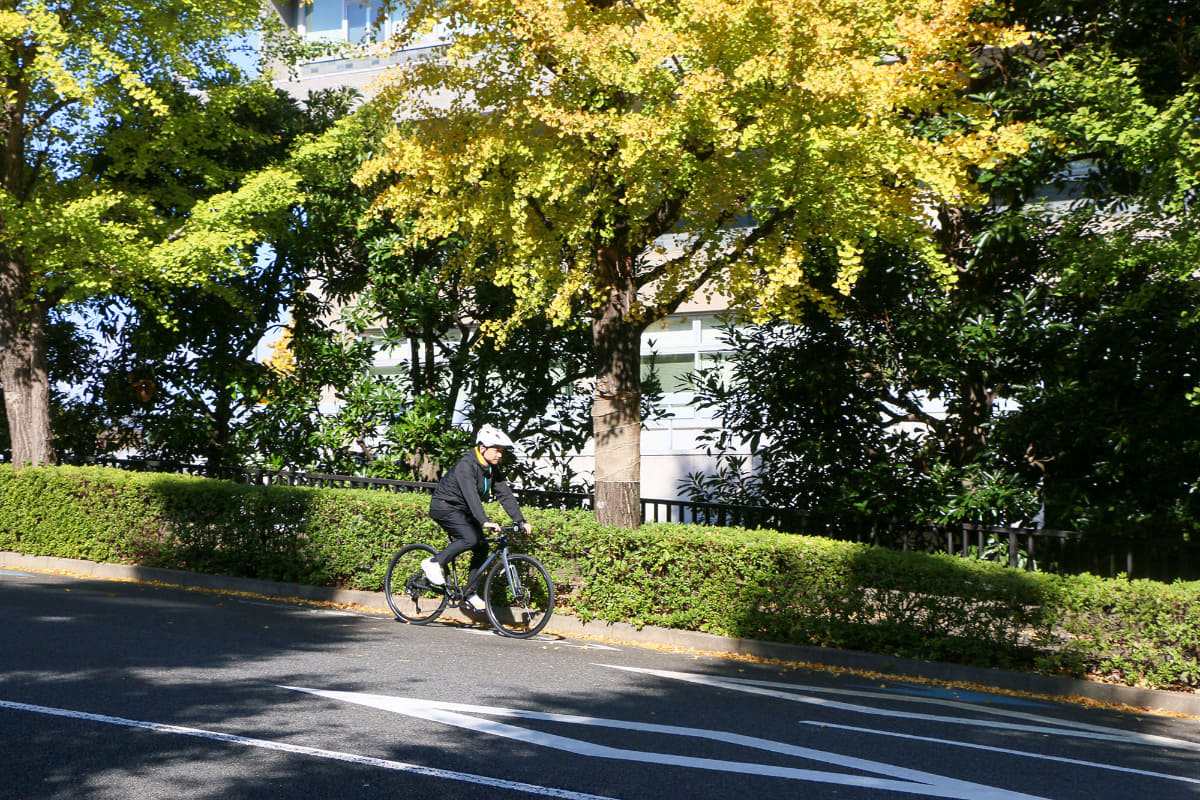 下り坂で速度が乗ってくれば、もちろんシフトアップしてくれます。そのタイミングも適切