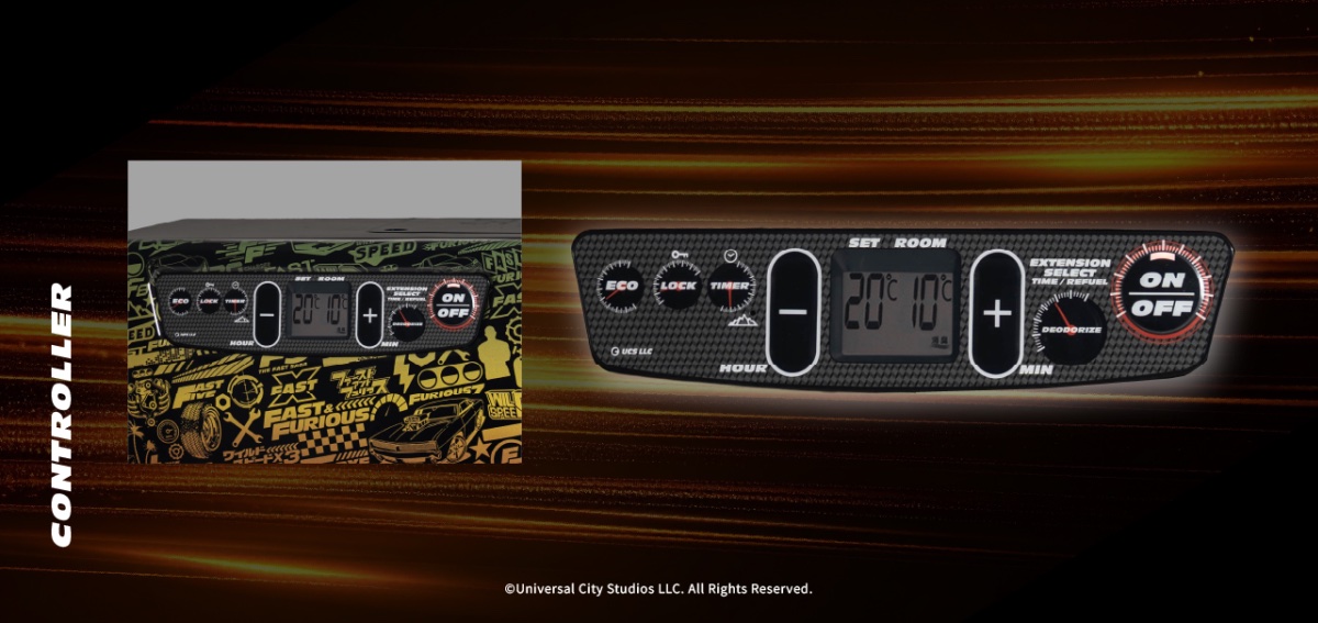 車のメーターをイメージした操作部