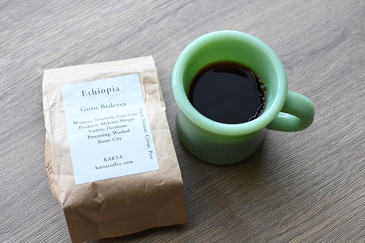 「お手軽コーヒーポット 1st」で淹れたコーヒーは、全体的にまろやかな味わいに
