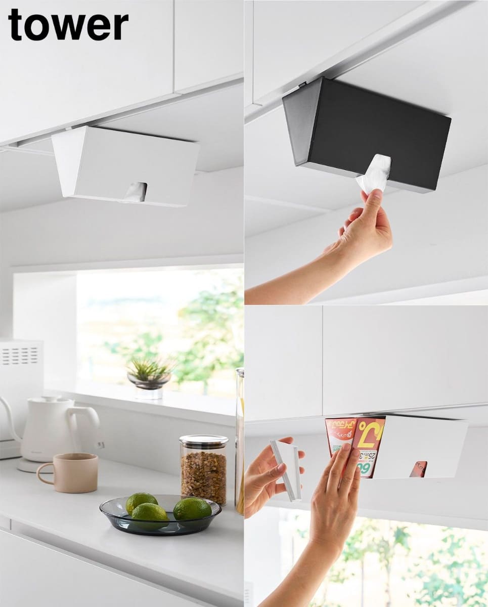 戸棚下プラスチックバッグケース タワー