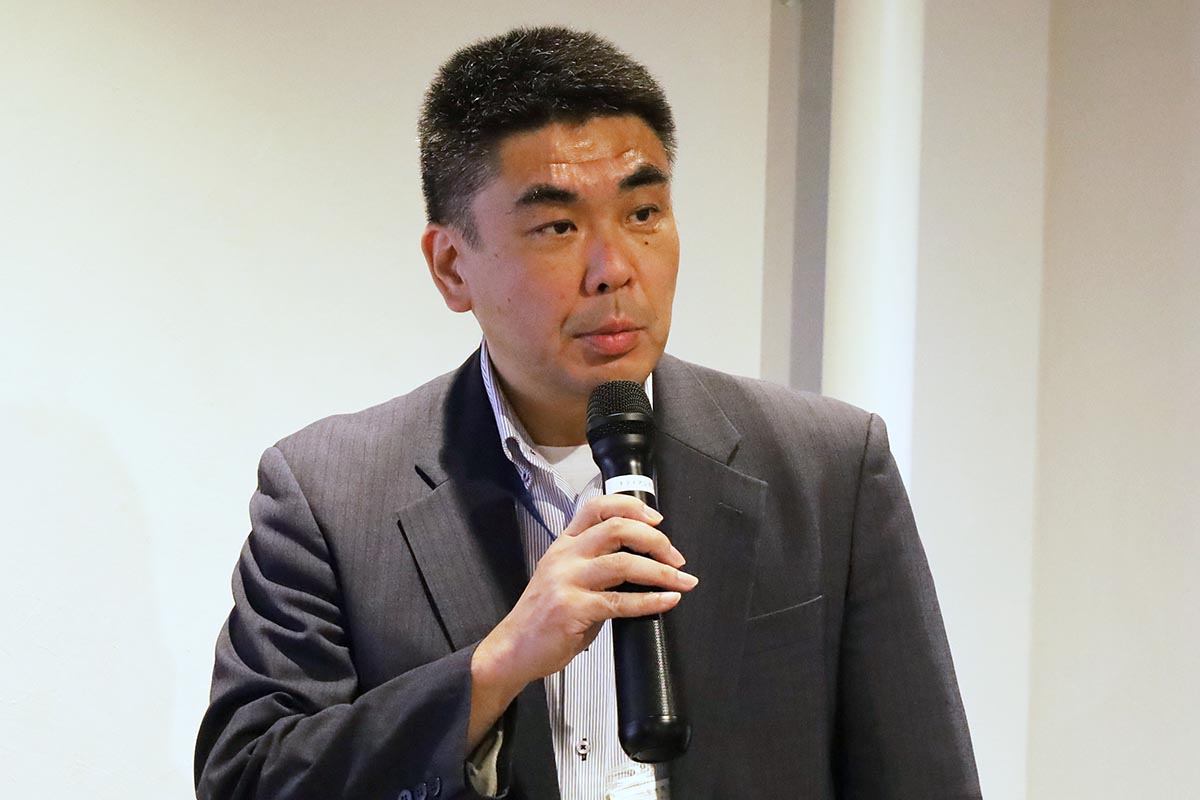 パナソニックの役野部長。同社は主にLD-Mapの要件定義や実証実験の推進を担当し、パートナーのアルビトがアプリ開発の中心を担った