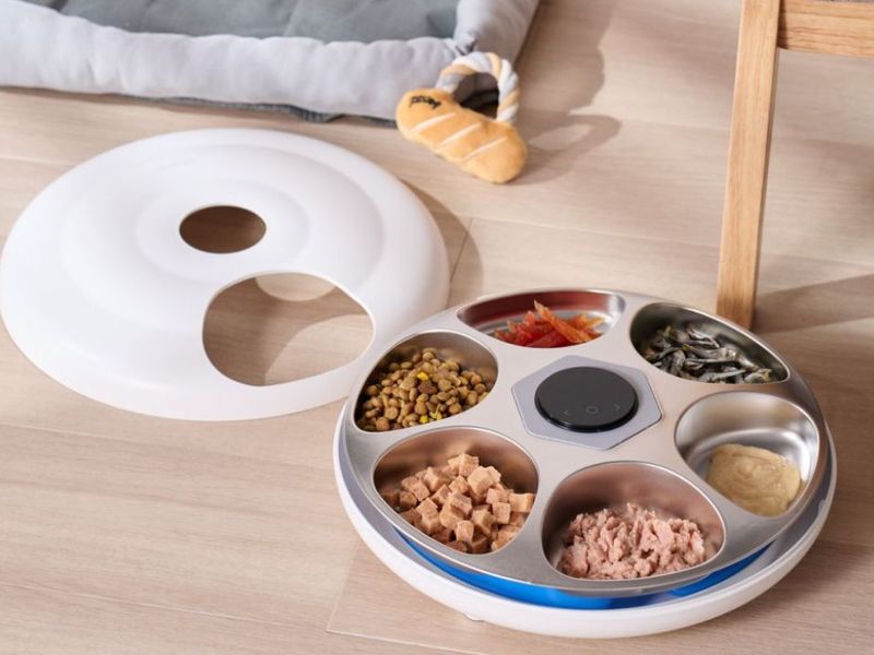 タイマー式6食自動給餌器 ウェットフード対応 PET-AF07WH