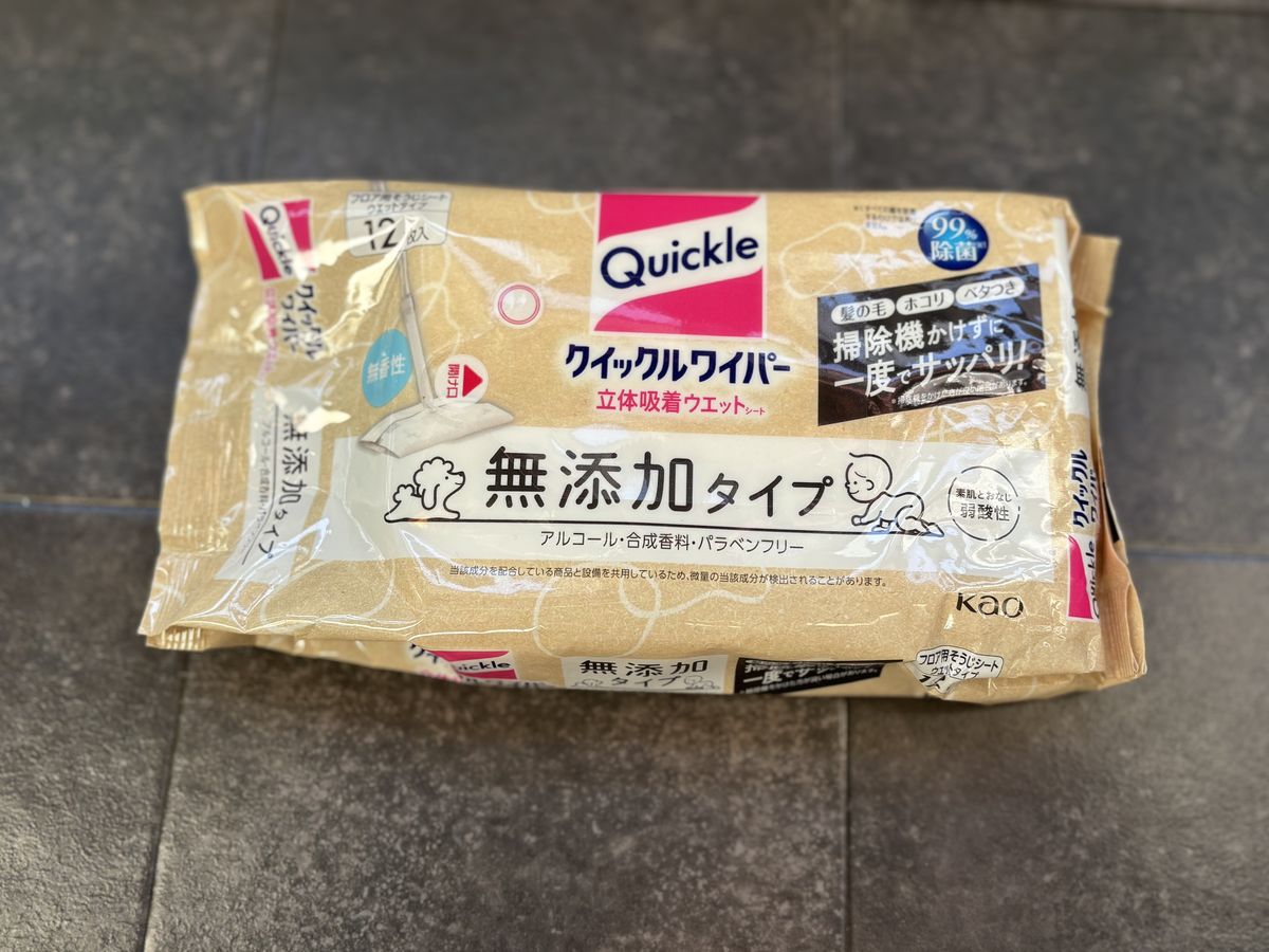 クイックルワイパー 立体吸着ウエットシート 無添加タイプ