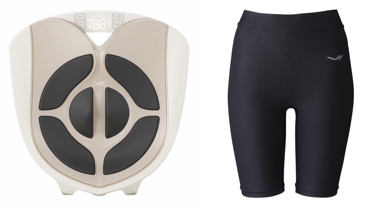(左)SIXPAD Perine Fit、(右)付属の専用スパッツ