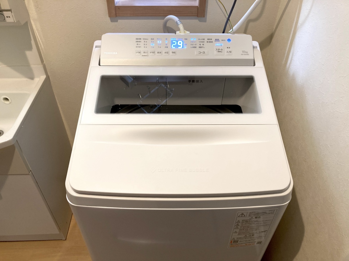 乾燥機能はないが、その分すっきり設置できる