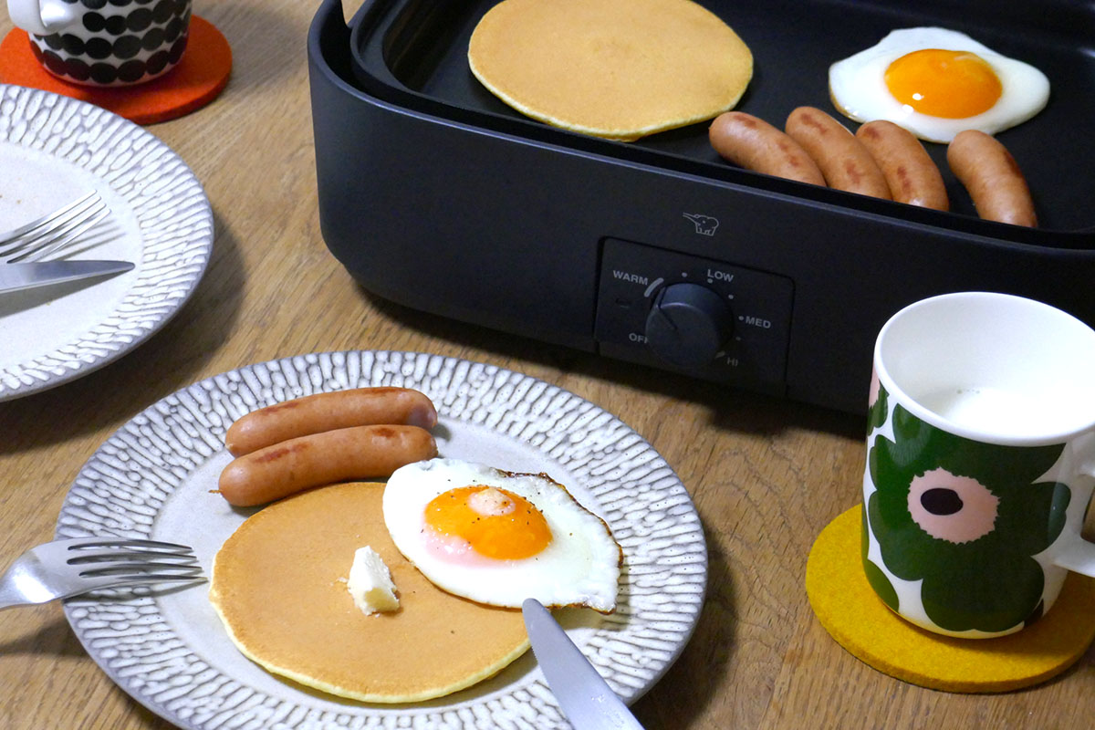 ホットケーキがコツいらずでキレイに焼けるのもうれしいところ