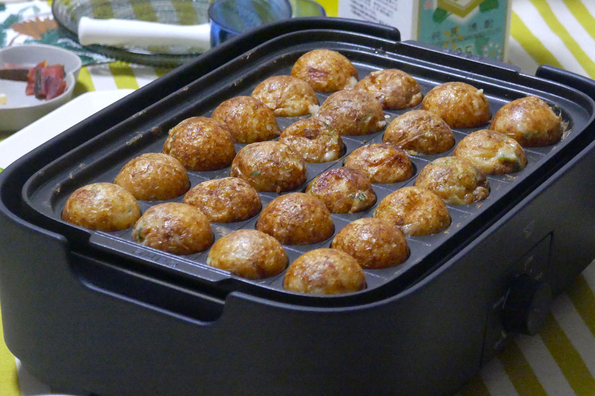 なぜかたこ焼きが上手に焼ける……