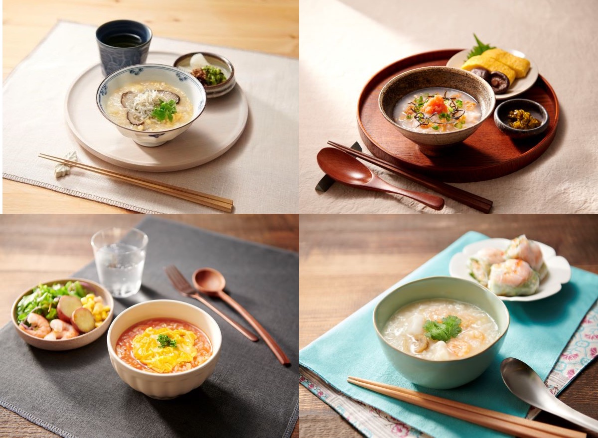 普段の食事に取り入れやすい「粒立ちがゆ」メニューを搭載