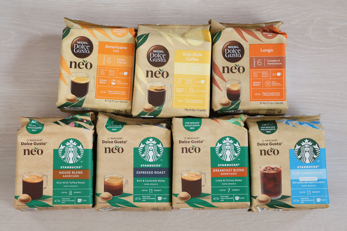 アメリカーノ4種類、ドリップコーヒー1種類、エスプレッソ2種類