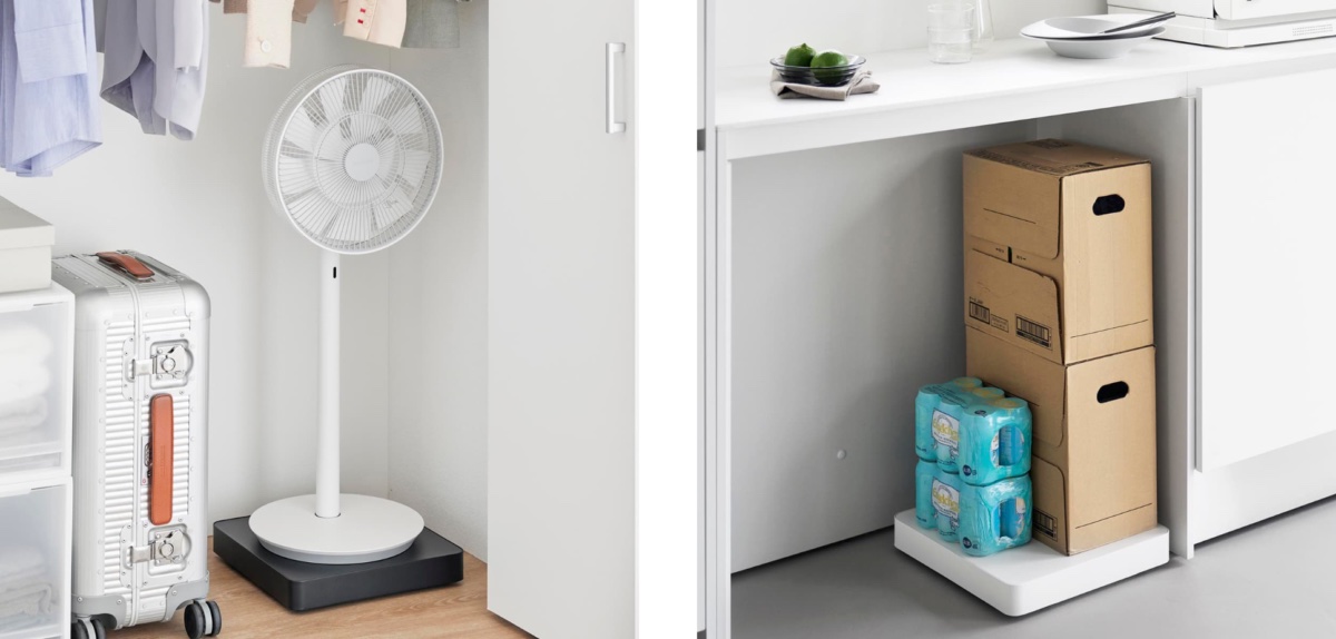 季節家電の収納や、食品のストック収納にも便利