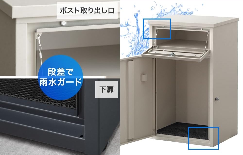 防水性と防犯性に配慮した設計