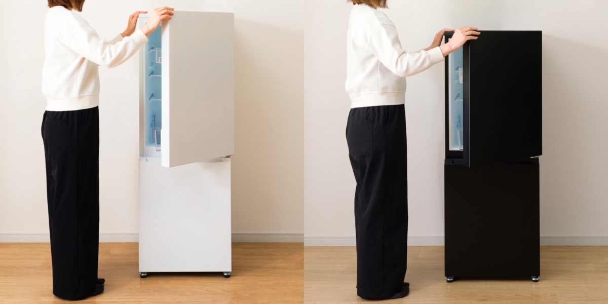 2機種のサイズ比較。左が180L、右が160L