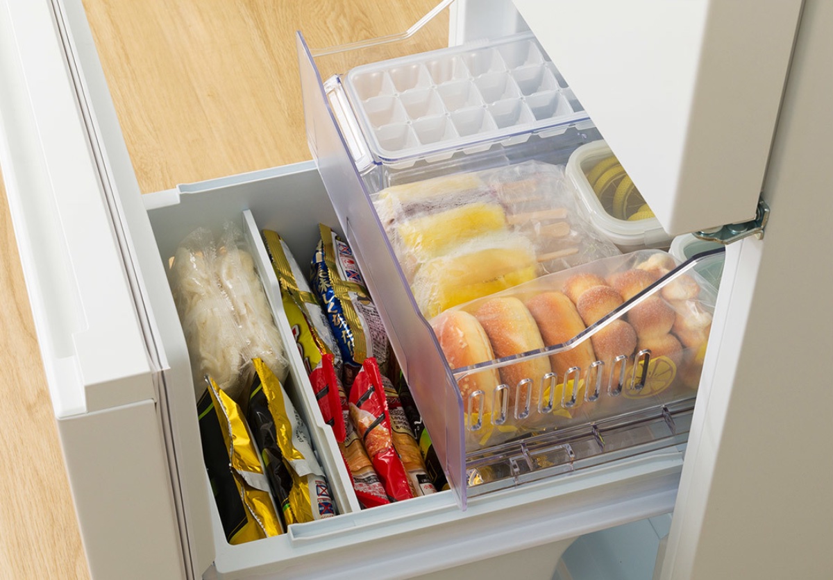 使い勝手の良い大容量の冷凍室を採用