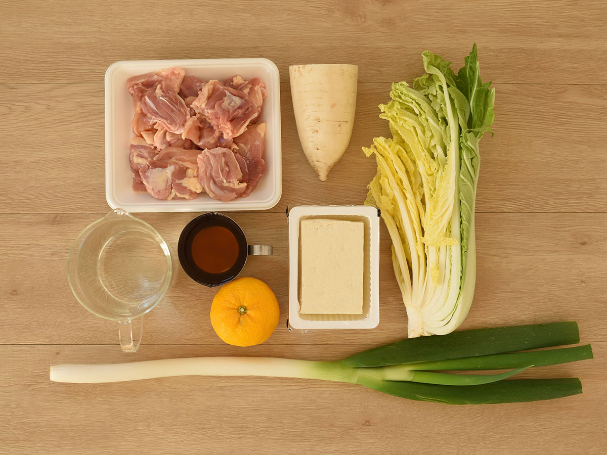 大根は先端は辛味があり、根元は甘味があります。お好みで使用してください