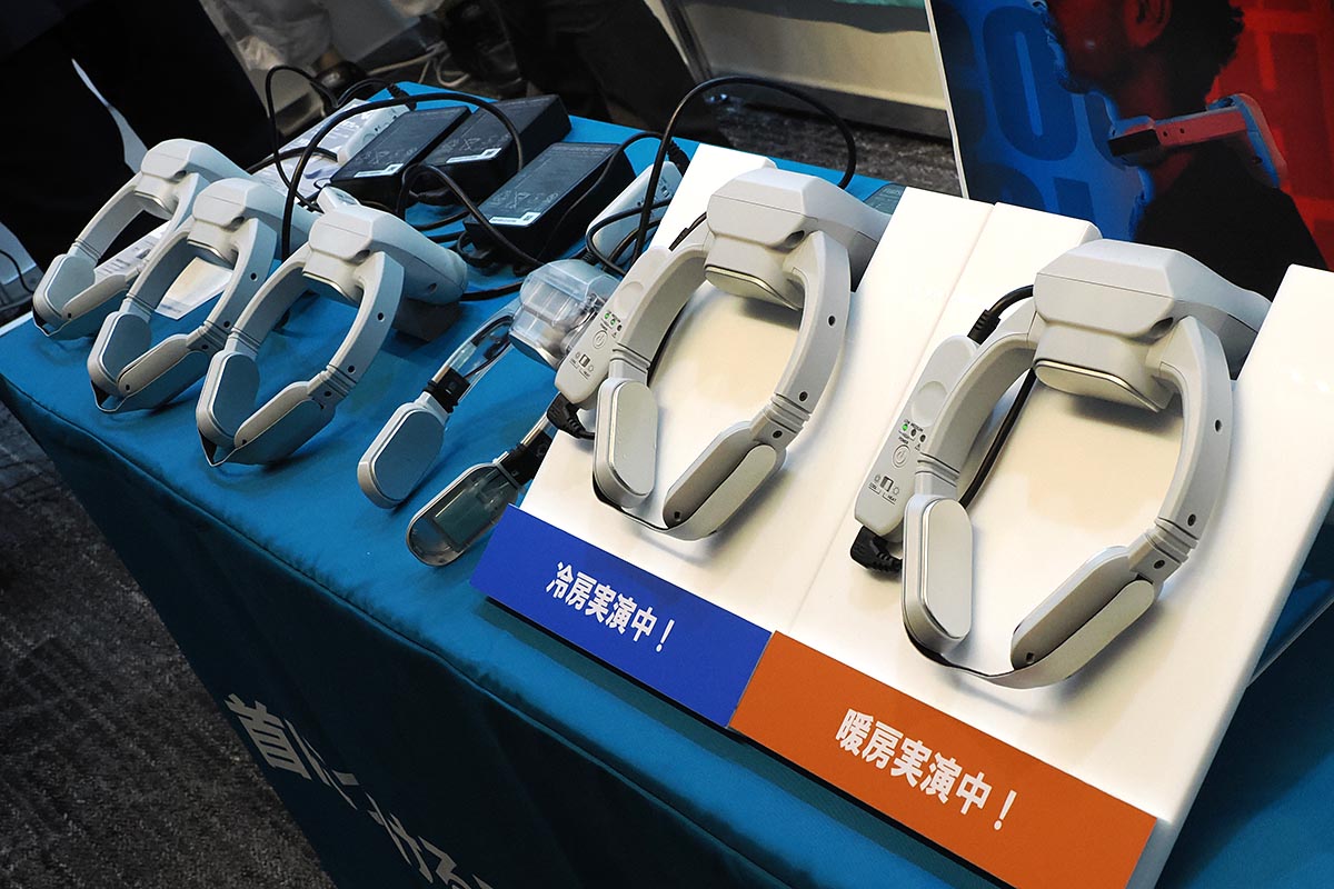現場向けの水冷式ネッククーラー「ウェアラブルエアコン」