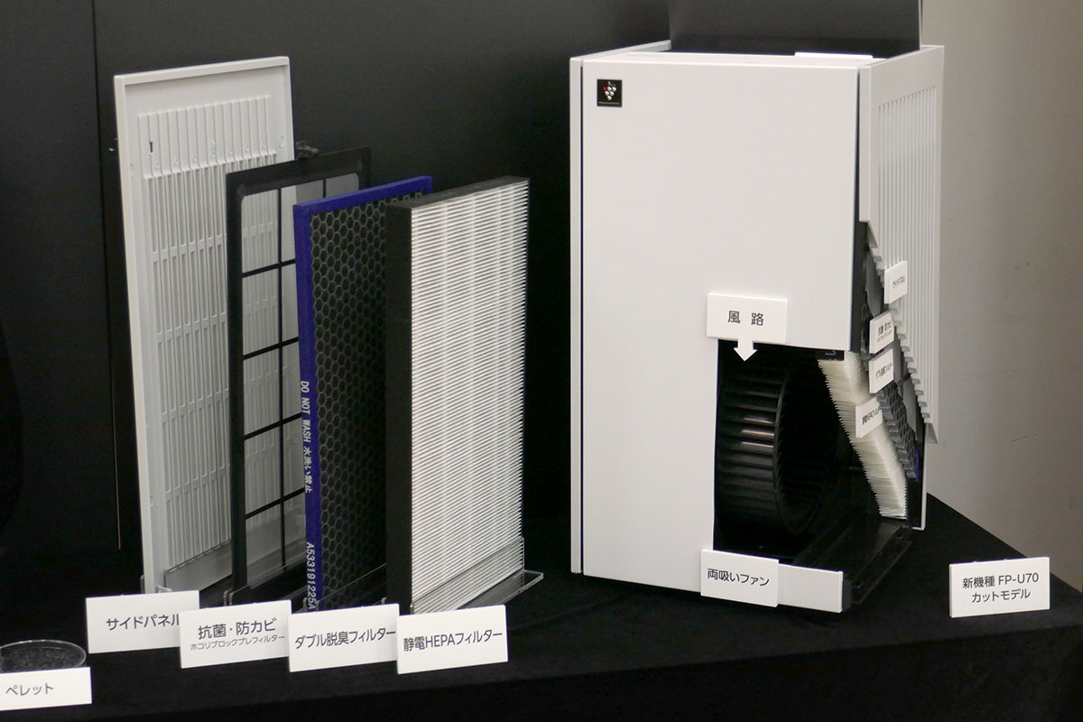 集じん(静電HEPA)・脱臭フィルターを搭載