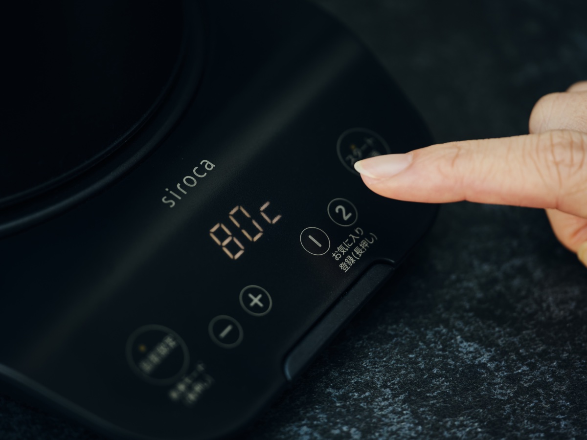 「お気に入りボタン」で好みの温度を登録可能