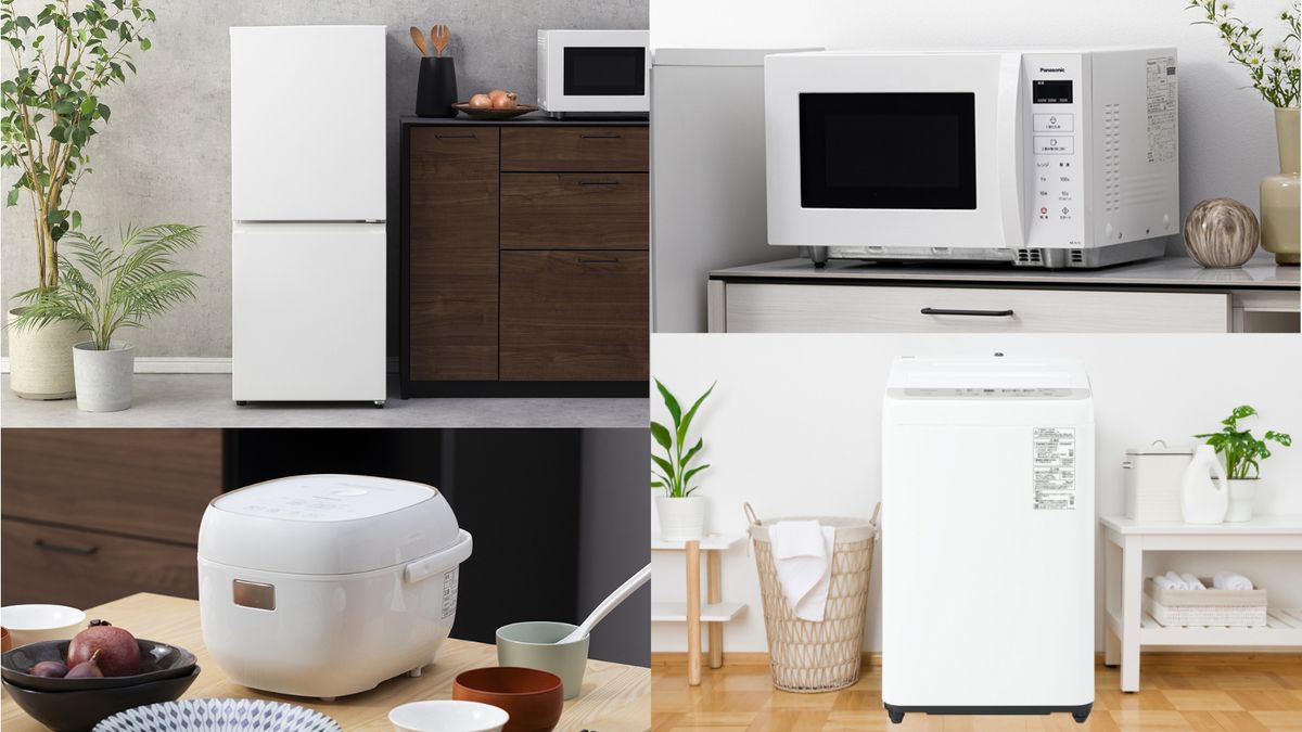 炊飯器、単機能レンジ、冷蔵庫、縦型洗濯機がサブスク対象