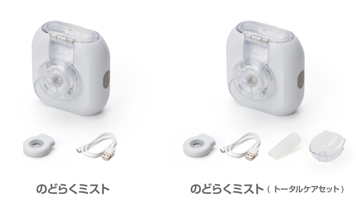 「のどらくミスト」、「のどらくミスト(トータルケアセット)」