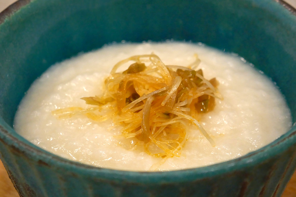 おかゆモードで作った「ホタテの中華がゆ」