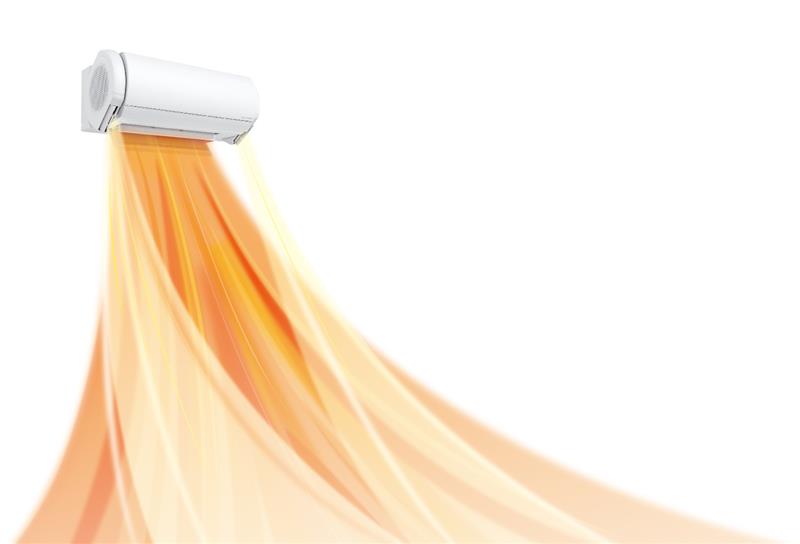 暖房時は「デュアルブラスター」で暖気を床面に沿って広げる