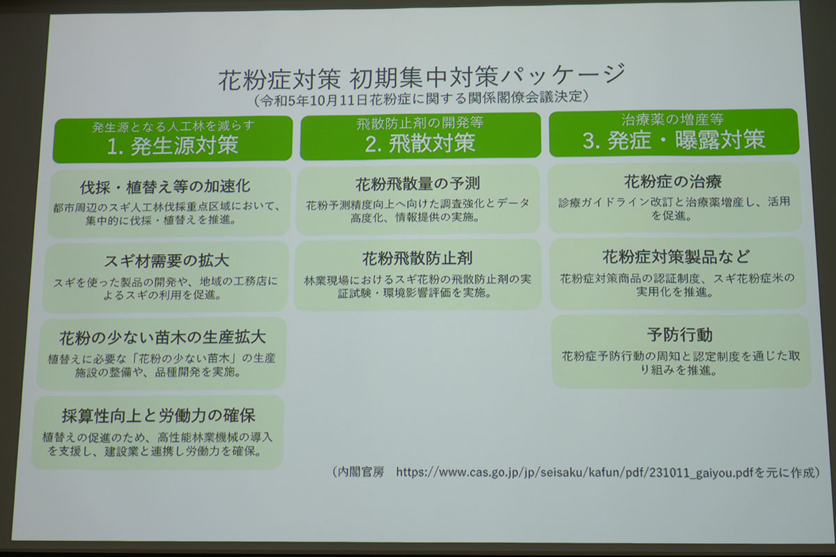 花粉症対策の3本柱