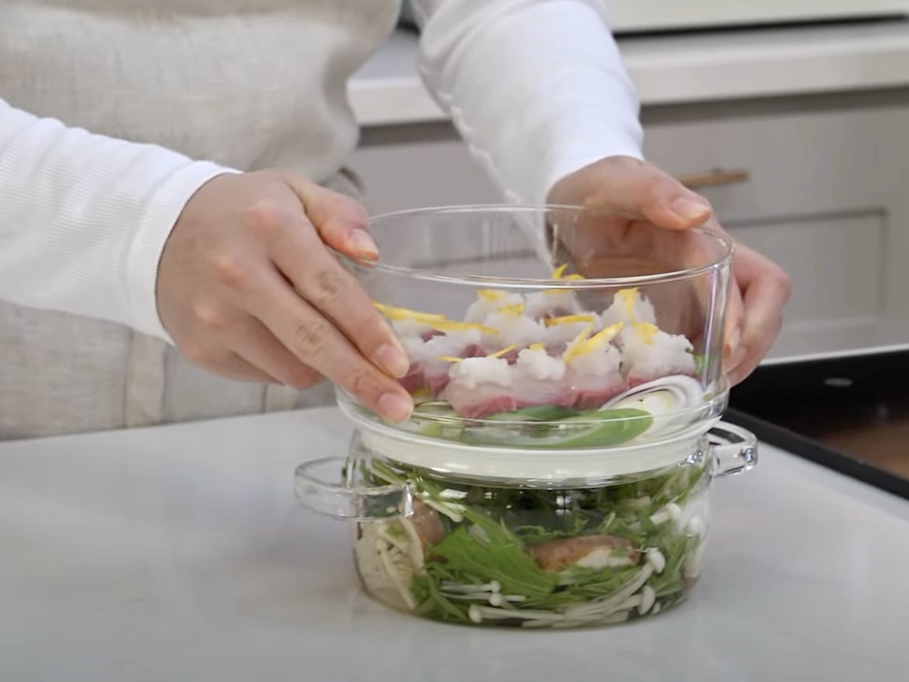 ガラスのせいろ蒸し器