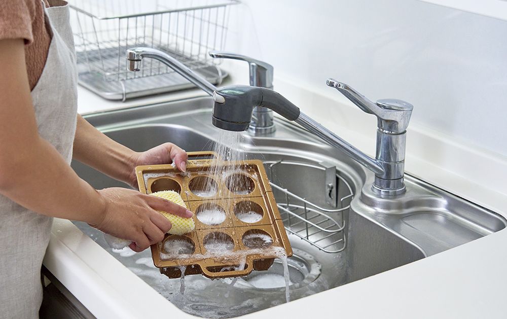 チタン配合プレートで手入れも簡単