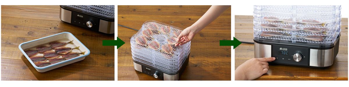 透明トレー5段式で中身が見える