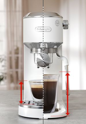 エスプレッソカップから背の高いカップまで対応