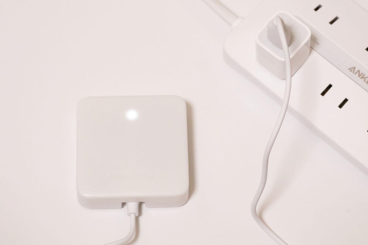 SwitchBot「ハブミニ」(5,480円/税込)。Bluetooth通信距離は、見通しのいい環境なら最大約120mまで対応